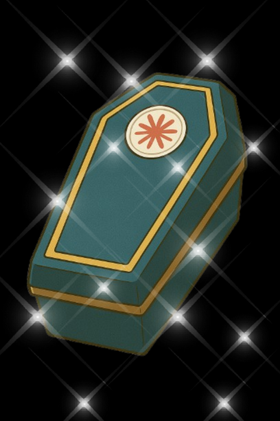 緑色の棺桶にAnthropicのロゴが描かれて、光輝いている、