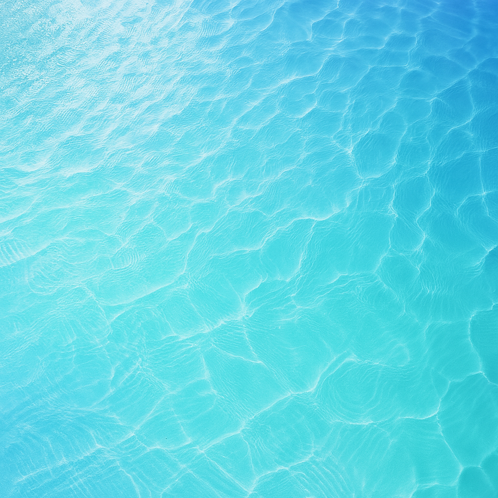 エメラルドグリーンのキレイな水の流れのイラスト