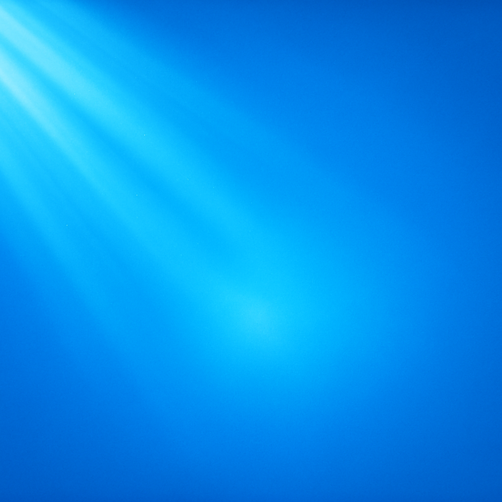 Microsoft公式ブルーカラーの神秘的な光のグラデーション背景