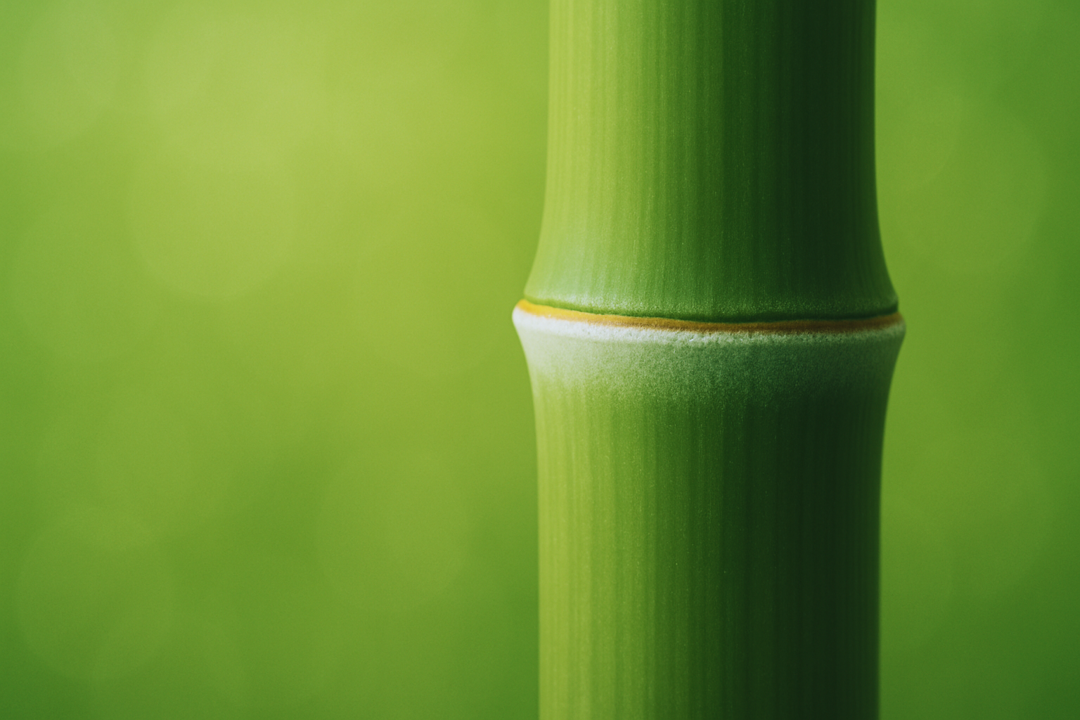 竹の節のクローズアップと緑の背景